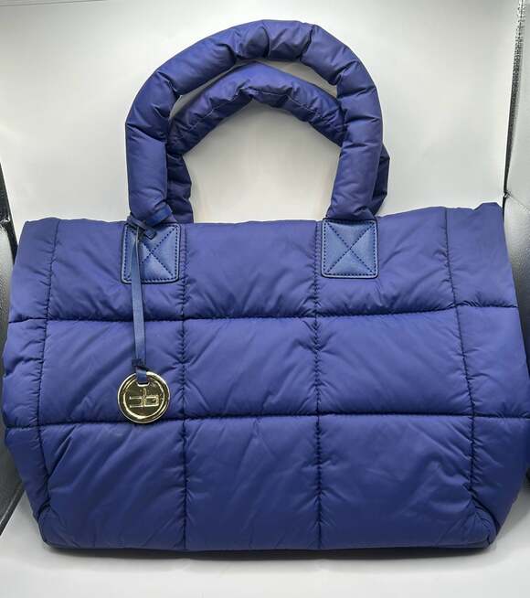 Courage B Handbags - Courage B Purple Puffer Quilted Tote Bag